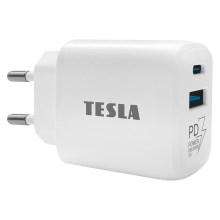 TESLA Electronics - Adattatore a carica rapida Power Delivery 25W bianco