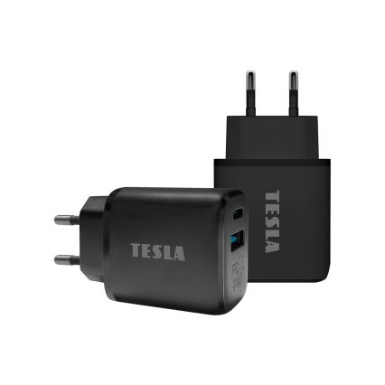 TESLA Electronics - Adattatore a carica rapida Power Delivery 25W nero