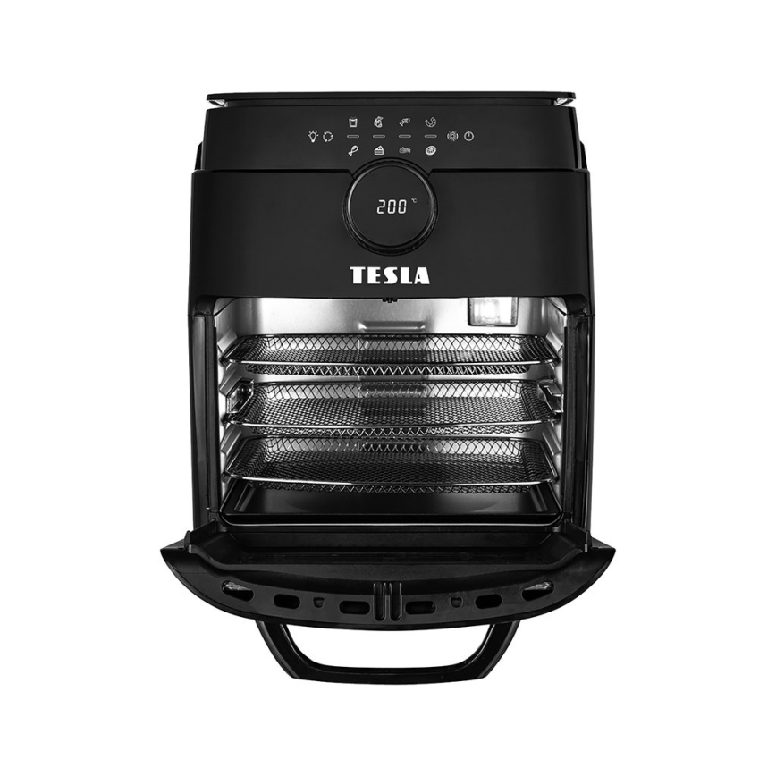 TESLA Electronics AirCook & Grill - Friggitrice ad aria digitale multifunzione intelligente 12 l 1800W/230V Wi-Fi
