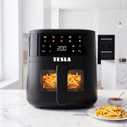 TESLA Electronics AirCook - Friggitrice ad aria 4,4 l 1450W/230V nera