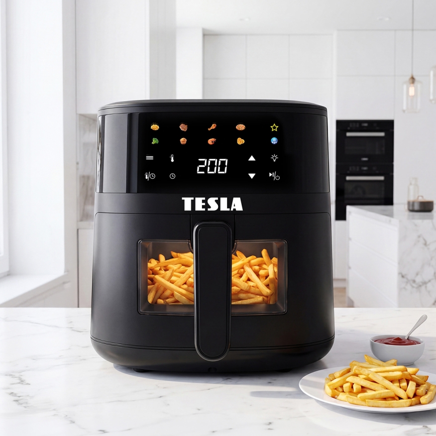 TESLA Electronics AirCook - Friggitrice ad aria 4,4 l 1450W/230V nera