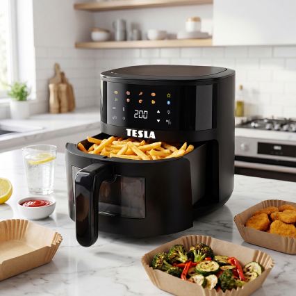 TESLA Electronics AirCook - Friggitrice ad aria 4,4 l 1450W/230V nera