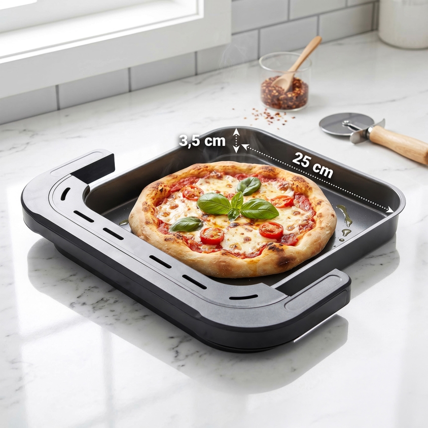 TESLA Electronics AirCook - Friggitrice ad aria a tre zone 14,5 l 2800W/230V nera