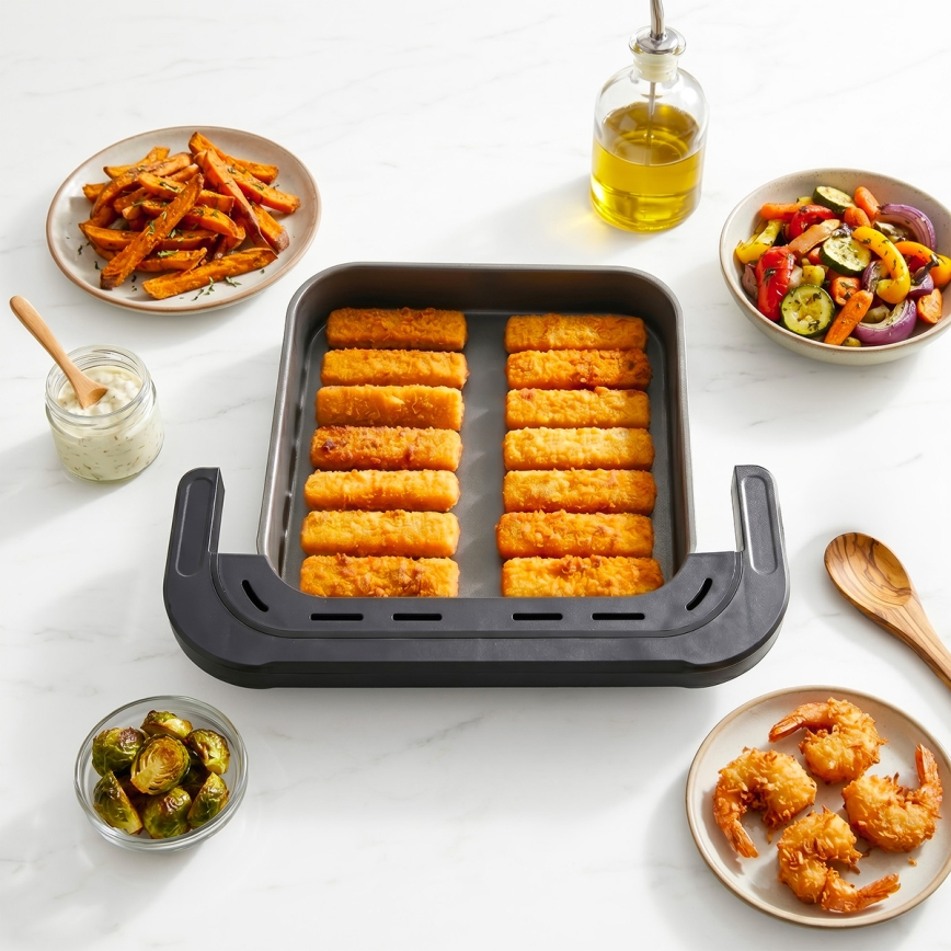 TESLA Electronics AirCook - Friggitrice ad aria a tre zone 14,5 l 2800W/230V nera