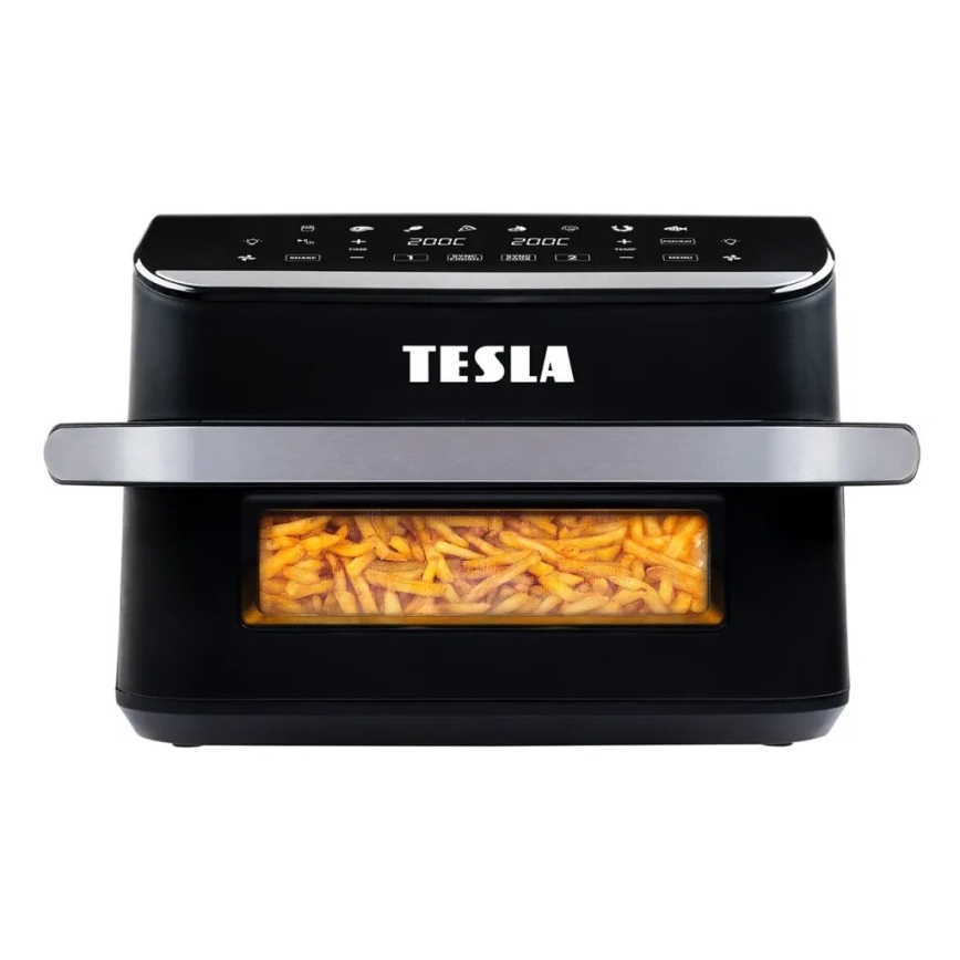 TESLA Electronics AirCook - Friggitrice ad aria calda digitale doppia multifunzione 10 l 2400W/230V