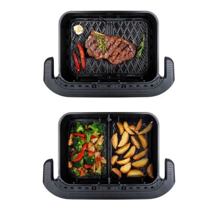 TESLA Electronics AirCook - Friggitrice ad aria calda digitale doppia multifunzione 10 l 2400W/230V