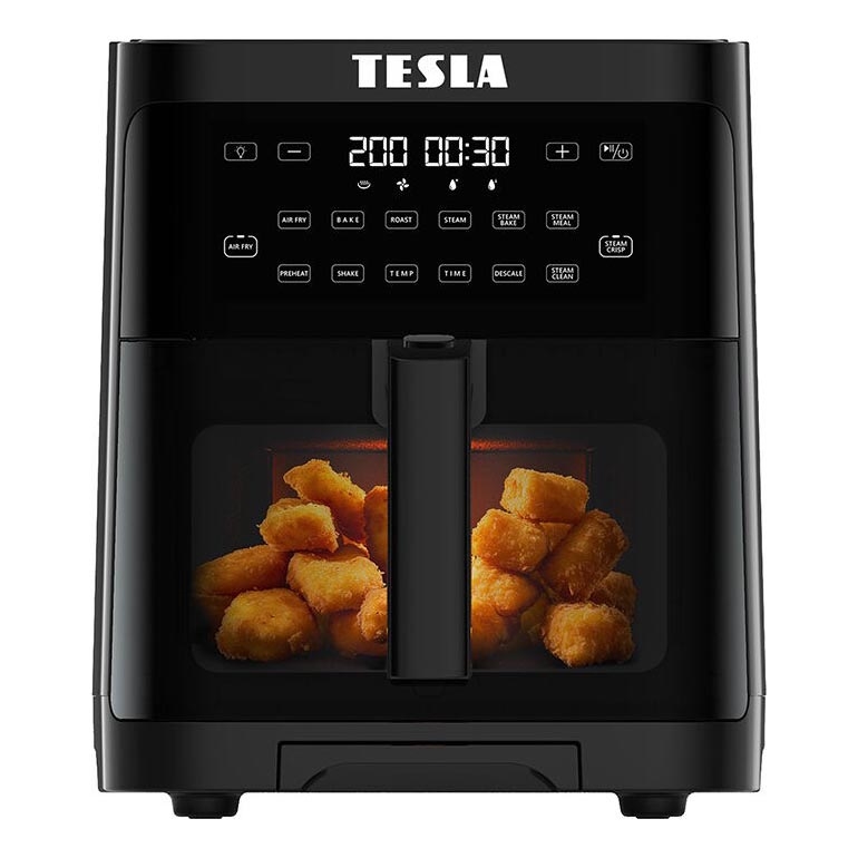 TESLA Electronics AirCook - Friggitrice ad aria calda digitale doppia multifunzione 5 l 1500W/230V