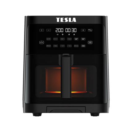 TESLA Electronics AirCook - Friggitrice ad aria calda digitale doppia multifunzione 5 l 1500W/230V