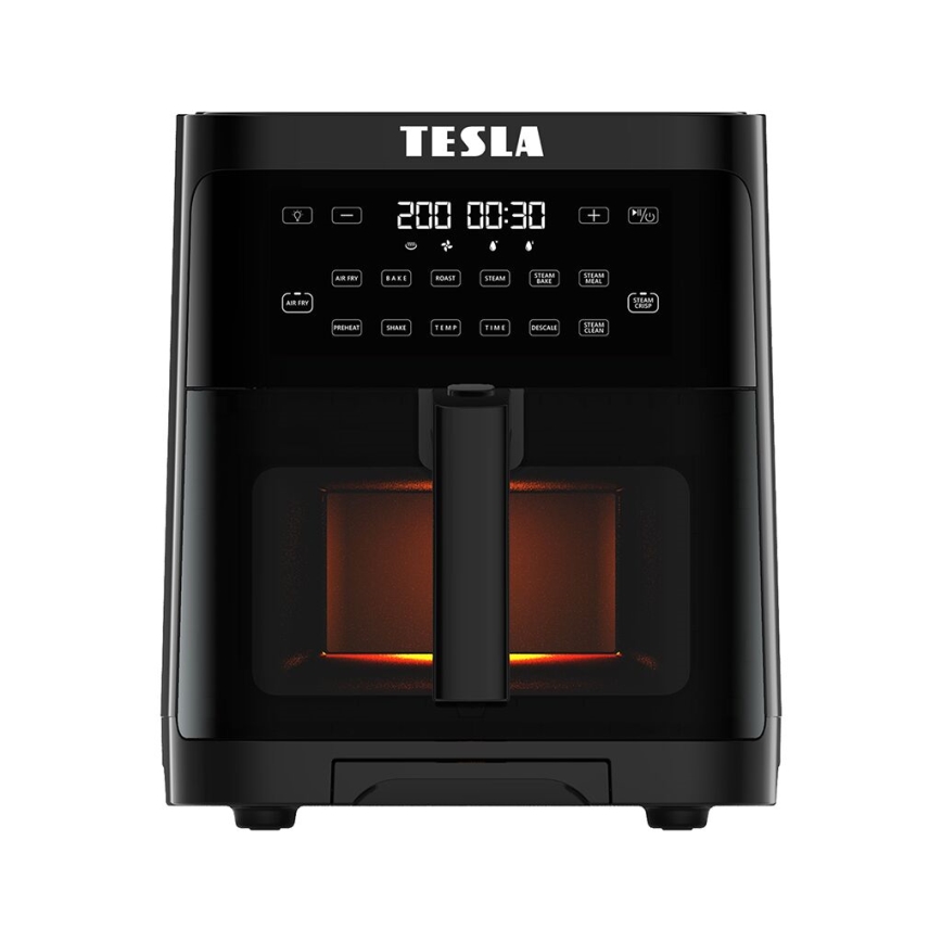 TESLA Electronics AirCook - Friggitrice ad aria calda digitale doppia multifunzione 5 l 1500W/230V