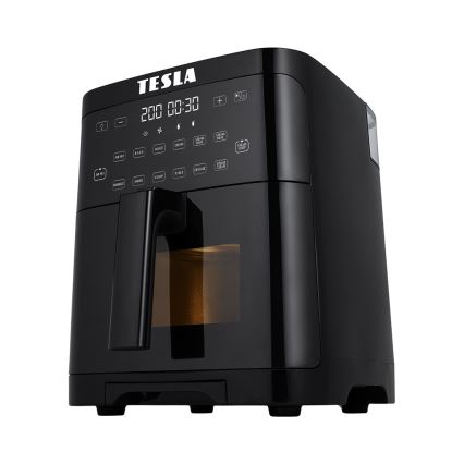 TESLA Electronics AirCook - Friggitrice ad aria calda digitale doppia multifunzione 5 l 1500W/230V
