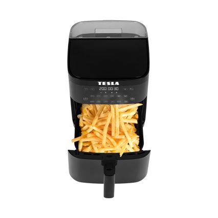 TESLA Electronics AirCook - Friggitrice ad aria calda digitale doppia multifunzione 5 l 1500W/230V