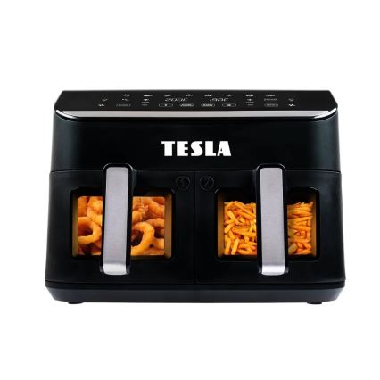 TESLA Electronics AirCook - Friggitrice ad aria calda digitale doppia multifunzione 9 l 2400W/230V