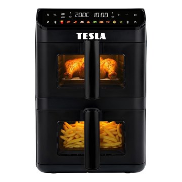 TESLA Electronics AirCook - Friggitrice ad aria digitale multifunzionale 11 l 2800W/230V nera