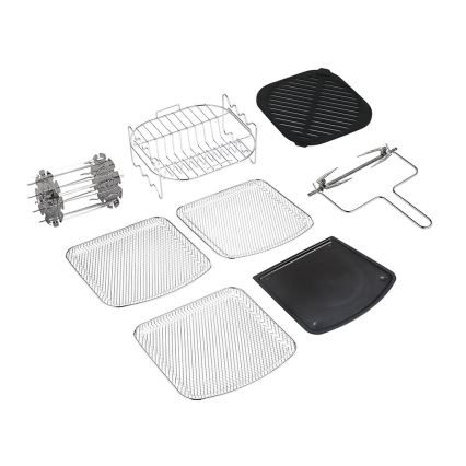 TESLA Electronics AirCook - Friggitrice digitale multifunzionale ad aria calda 11 l 2000W/230V