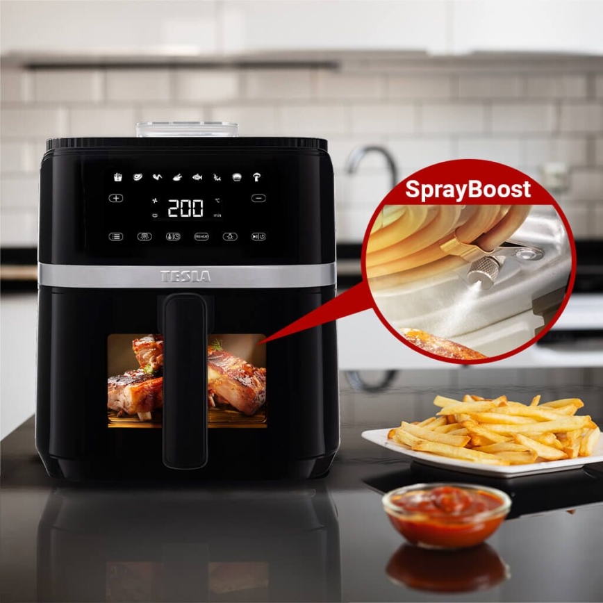TESLA Electronics AirCook - Friggitrice digitale multifunzionale ad aria calda 5 l 1500W/230V