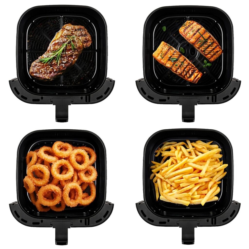 TESLA Electronics AirCook - Friggitrice digitale multifunzionale intelligente ad aria calda 9 l 1700W/230V Wi-Fi