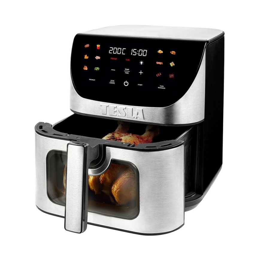 TESLA Electronics AirCook - Friggitrice digitale multifunzionale intelligente ad aria calda 9 l 1700W/230V Wi-Fi