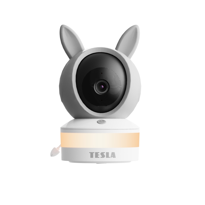 TESLA Electronics Bambino - Baby monitor intelligente 4 MP 2560p 5V Wi‑Fi Tuya grigio/bianco