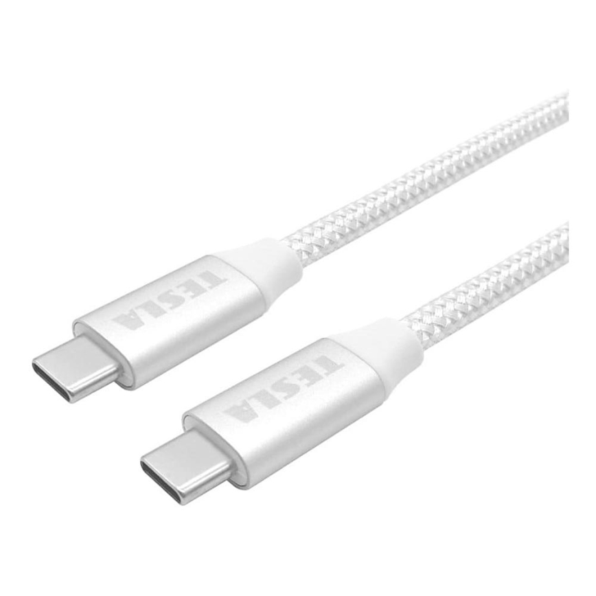 TESLA Electronics - Cavo USB USB-C 3.2 connector Power Delivery 1m 100W bianco