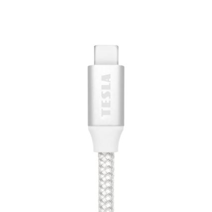 TESLA Electronics - Cavo USB USB-C 3.2 connector Power Delivery 1m 100W bianco