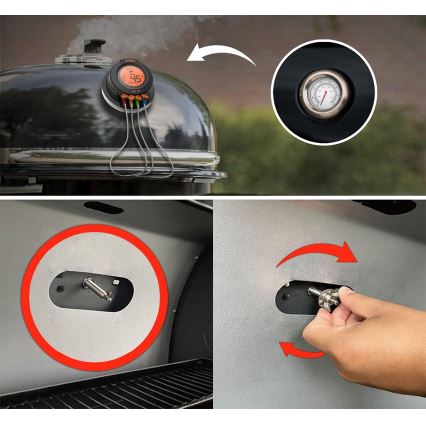 TESLA Electronics Cook - Termometro digitale per carne con sonda 0-400 °C 2xAA IP65