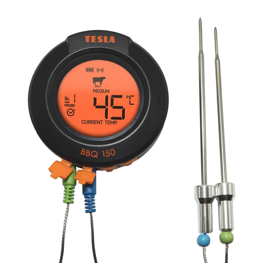 TESLA Electronics Cook - Termometro digitale per carne con sonda 0-400 °C 2xAA IP65