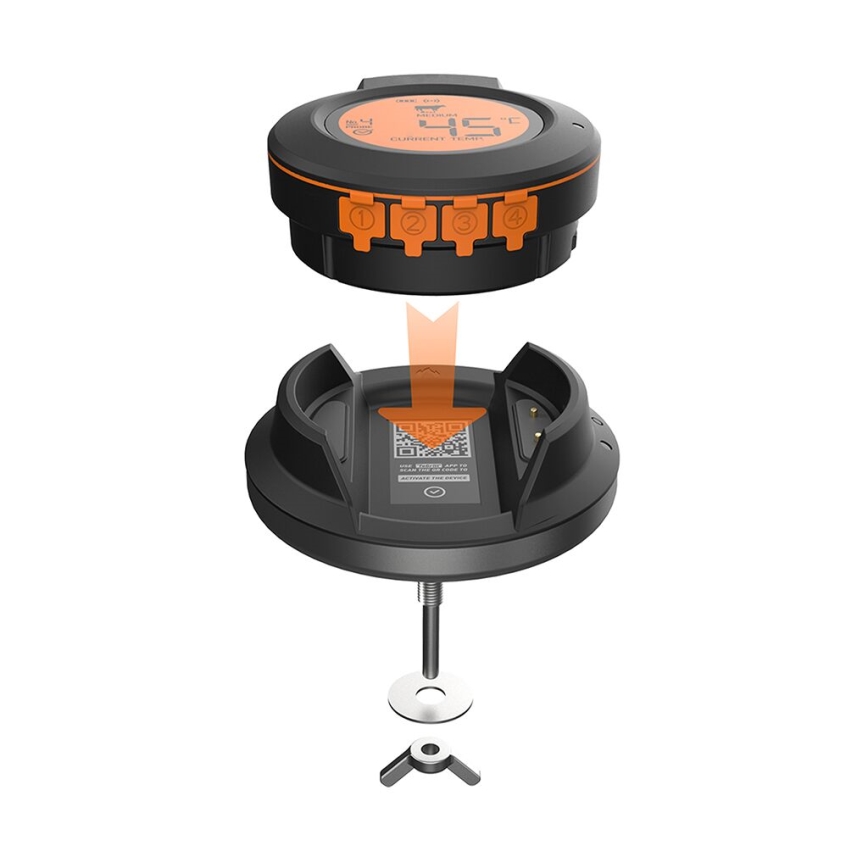 TESLA Electronics Cook - Termometro digitale per carne con sonda 0-400 °C 2xAA IP65