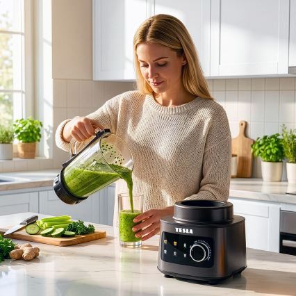 TESLA Electronics CrunchX - Frullatore da tavolo 1500W/230V nero