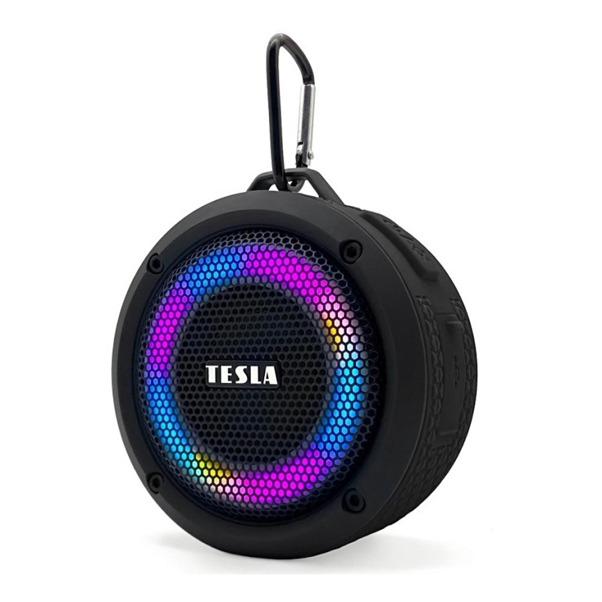 TESLA Electronics - LED RGB Autoparlante wireless 5W/1200 mAh/3,7V IPX7 nero