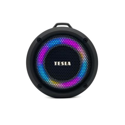 TESLA Electronics - LED RGB Autoparlante wireless 5W/1200 mAh/3,7V IPX7 nero