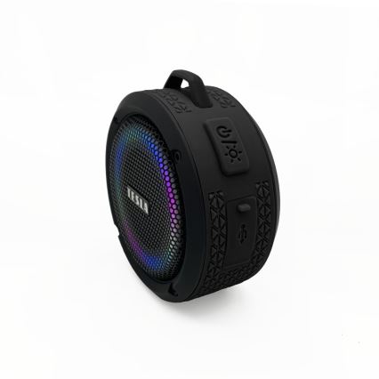 TESLA Electronics - LED RGB Autoparlante wireless 5W/1200 mAh/3,7V IPX7 nero