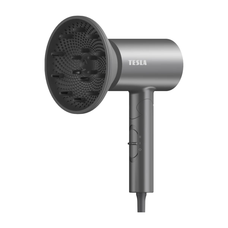 TESLA Electronics MyCare - Asciugacapelli pieghevole 1800 W/230 V grigio