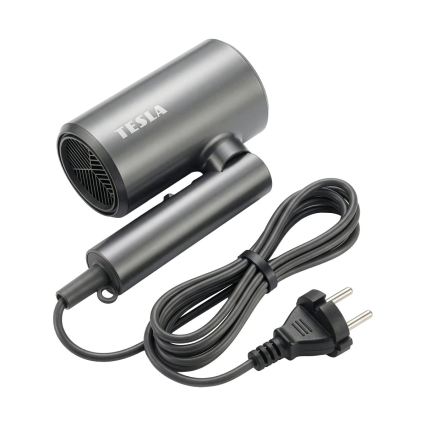 TESLA Electronics MyCare - Asciugacapelli pieghevole 1800 W/230 V grigio