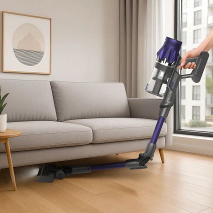 TESLA Electronics PureStar - Aspirapolvere a batteria flessibile 2in1 250W/2200 mAh grigio/viola
