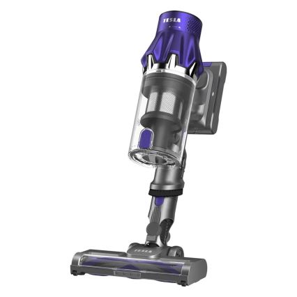 TESLA Electronics PureStar - Aspirapolvere a batteria flessibile 2in1 250W/2200 mAh grigio/viola