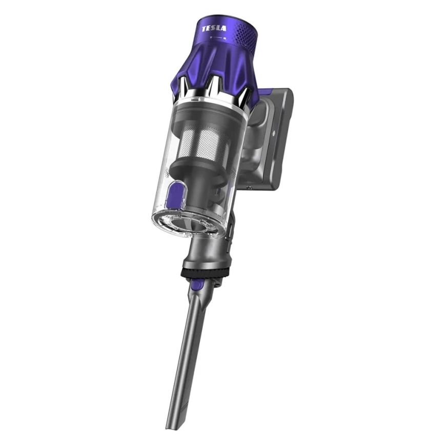 TESLA Electronics PureStar - Aspirapolvere a batteria flessibile 2in1 250W/2200 mAh grigio/viola