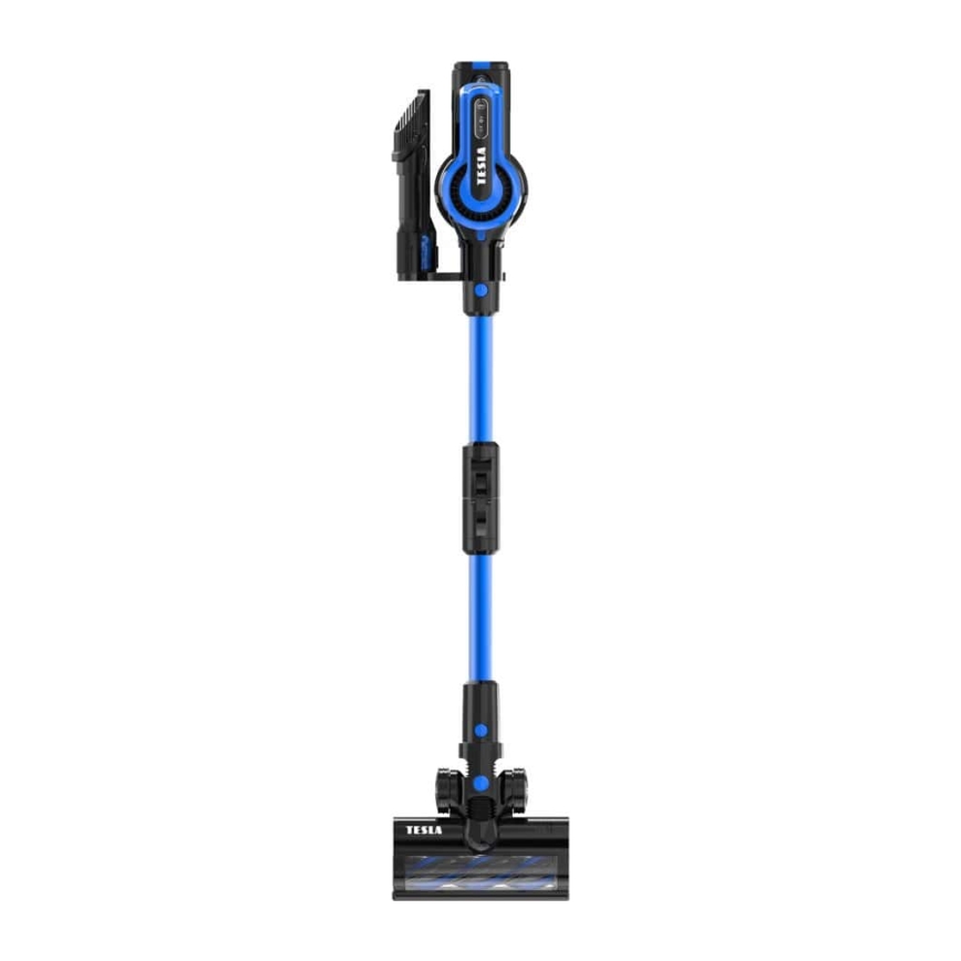 TESLA Electronics PureStar - Aspirapolvere portatile a bastone 2in1 300W/2200 mAh 29,6V blu/nero