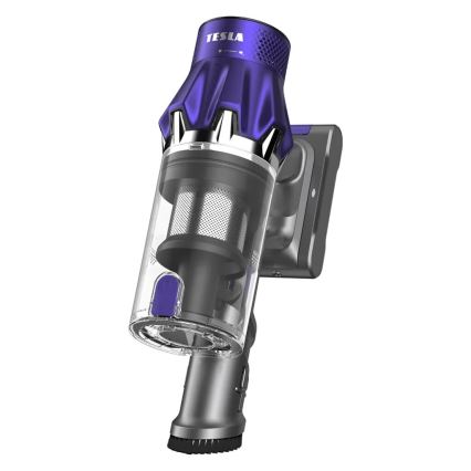 TESLA Electronics PureStar - Aspirapolvere a bastone wireless flessibile 2 in 1 250W/2200 mAh grigio/viola