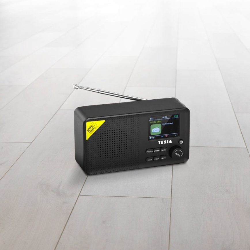 TESLA Electronics - Radio DAB+ FM 5W/4000 mAh nero