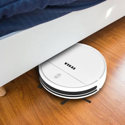 TESLA Electronics RoboStar - Aspirapolvere robot smart 2in1 2500 mAh Wi-Fi Tuya bianco + telecomando