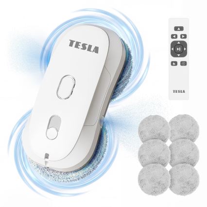 TESLA Electronics RoboStar - Pulitore per vetri con spruzzatore d'acqua 72W/230V/500 mAh + telecomando