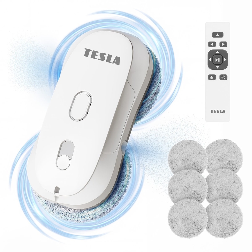 TESLA Electronics RoboStar - Pulitore per vetri con spruzzatore d'acqua 72W/230V/500 mAh + telecomando