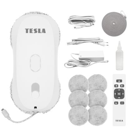 TESLA Electronics RoboStar - Pulitore per vetri con spruzzatore d'acqua 72W/230V/500 mAh + telecomando
