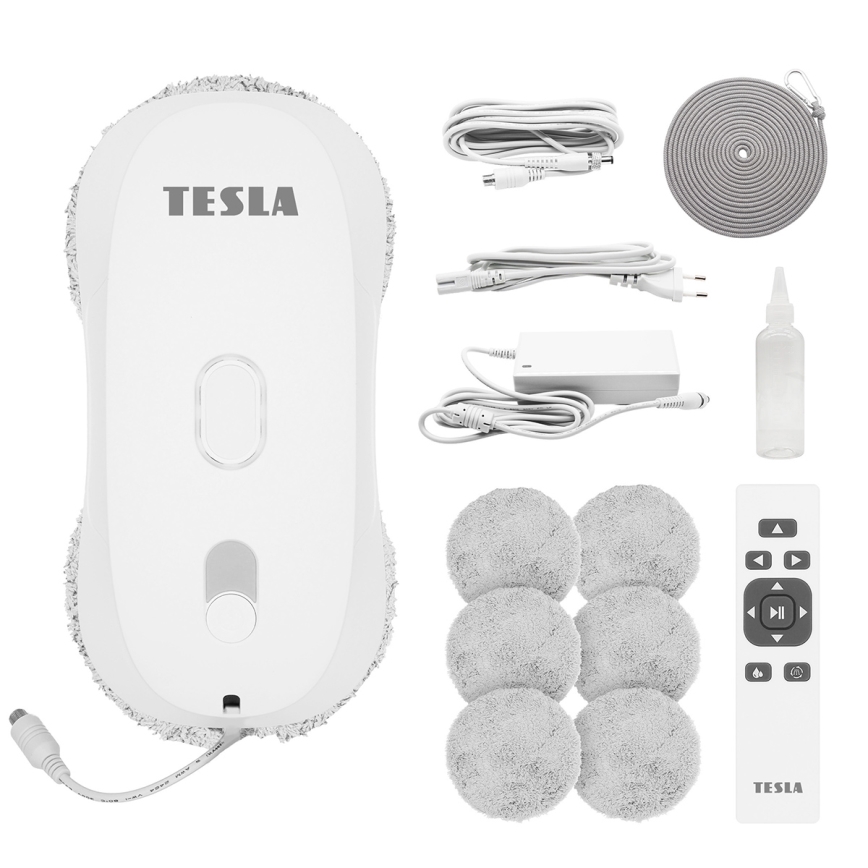 TESLA Electronics RoboStar - Pulitore per vetri con spruzzatore d'acqua 72W/230V/500 mAh + telecomando