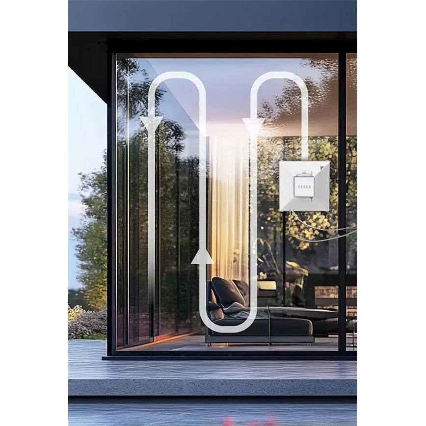 TESLA Electronics RoboStar - Pulitore intelligente per vetri con nebulizzazione d'acqua 72W/230V/650 mAh Wi-Fi + telecomando