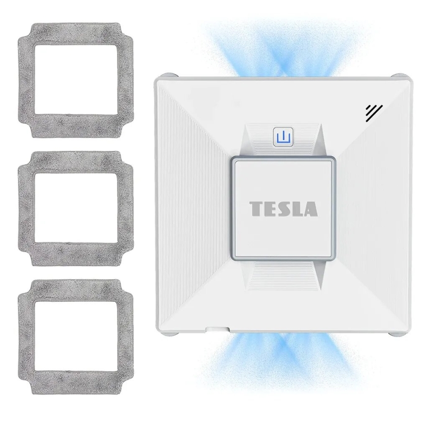 TESLA Electronics RoboStar - Pulitore intelligente per vetri con nebulizzazione d'acqua 72W/230V/650 mAh Wi-Fi + telecomando