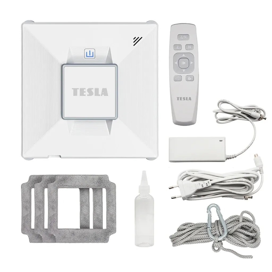 TESLA Electronics RoboStar - Pulitore intelligente per vetri con nebulizzazione d'acqua 72W/230V/650 mAh Wi-Fi + telecomando