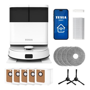TESLA Electronics RoboStar - Robot aspirapolvere intelligente 3 in 1 5200 mAh Wi-Fi bianco