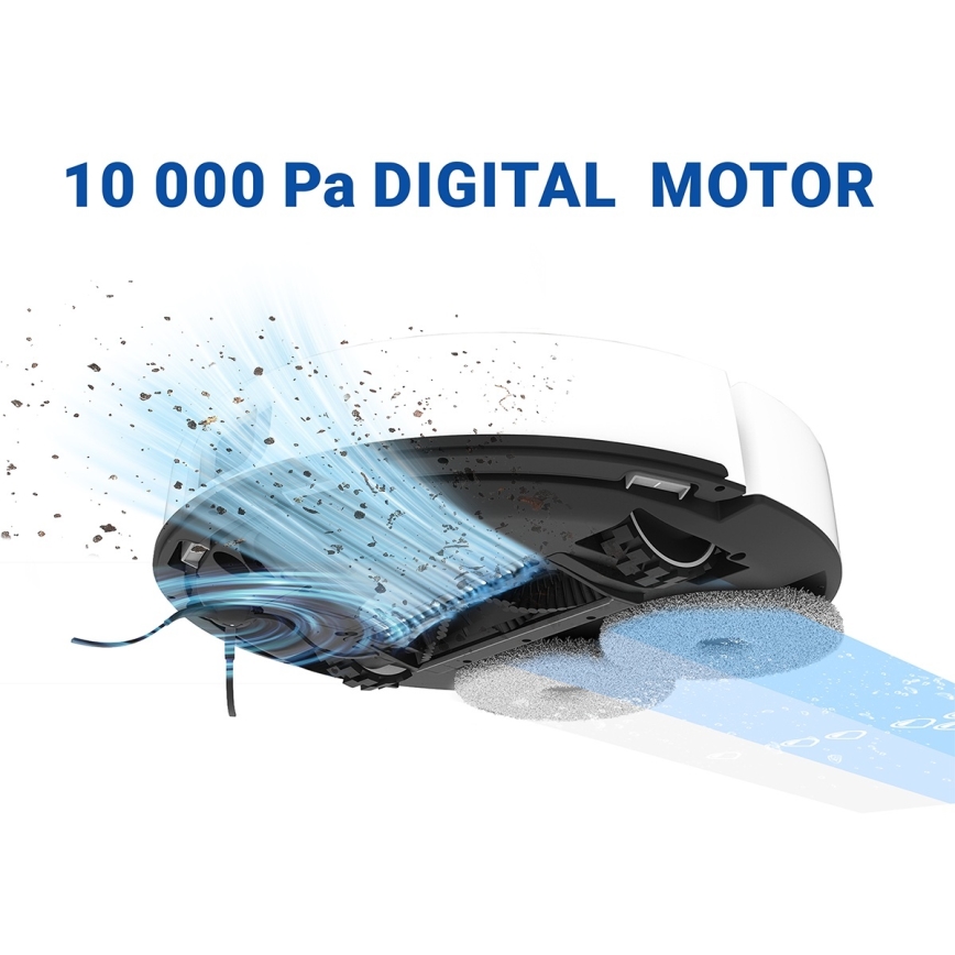 TESLA Electronics RoboStar - Robot aspirapolvere intelligente 3 in 1 5200 mAh Wi-Fi bianco