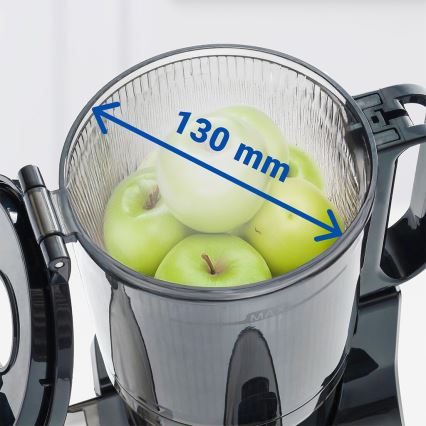 TESLA Electronics SlowJuicer Deluxe - Spremiagrumi a bassa velocità 250W/230V acciaio inossidabile/nero
